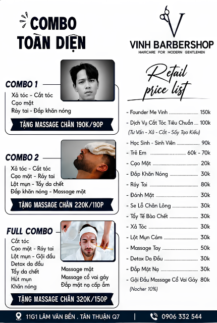 CẮT TÓC - RÁY TAI - GỘI ĐẦU 